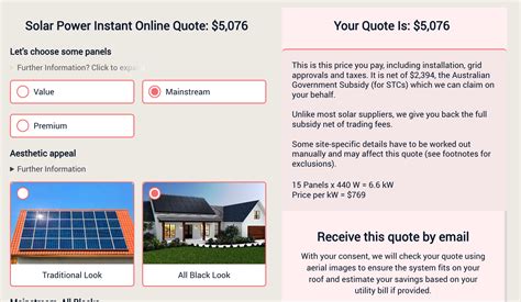 Australia's Only Instant Online Solar Comparison .